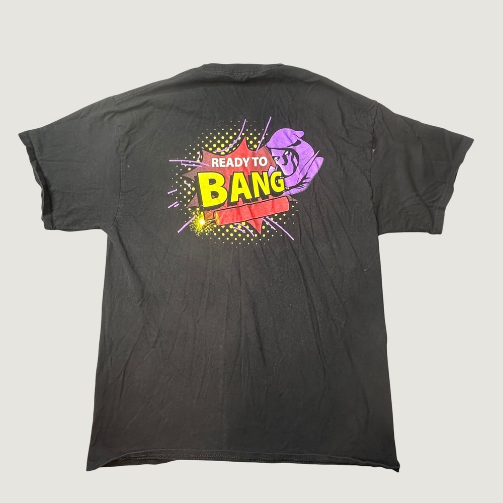 Phantom Fireworks T-Shirt Mens M Black Ready To Bang Graphic Tee Short Sleeve